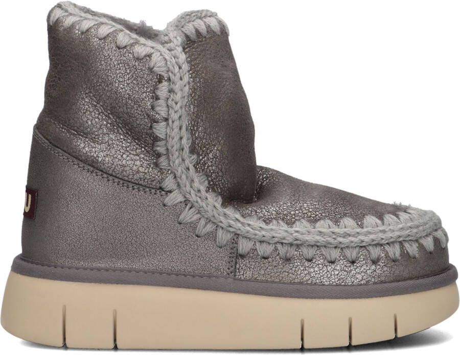 MOU Enkelboots Dames Eskimo18bounc Met Maat: 38 Materiaal: Suède Kleur: Zilver