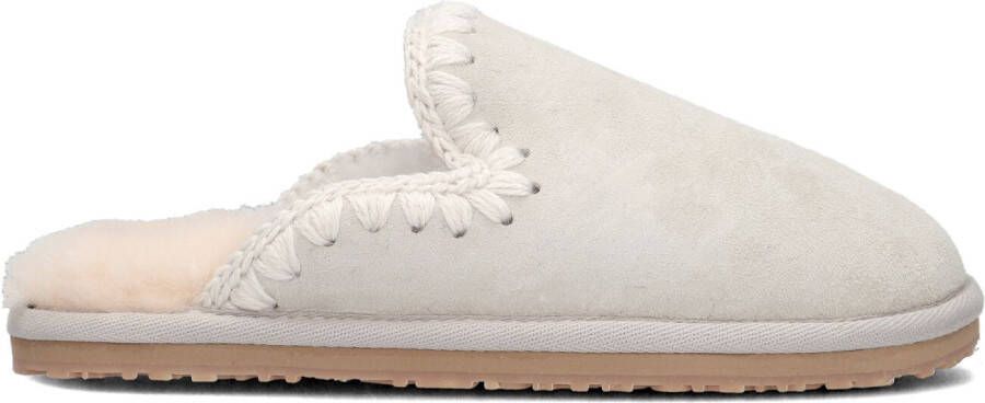 MOU Pantoffels Dames Slipper Eskimo Maat: 40 Materiaal: Suède Kleur: Zilver