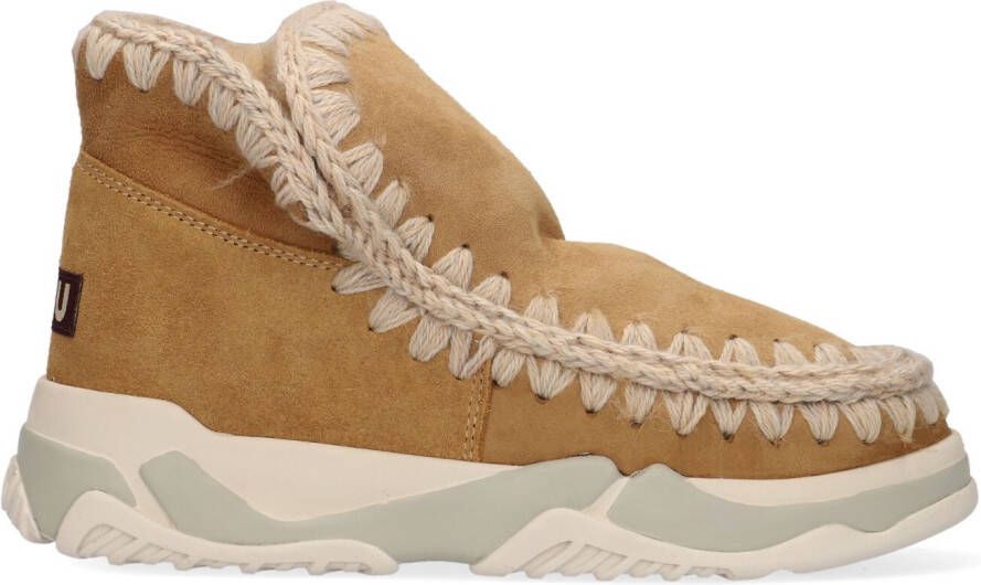 MOU Vachtlaarzen Dames Eskimo Trainer Maat: 38 Materiaal: Suède Kleur: Camel