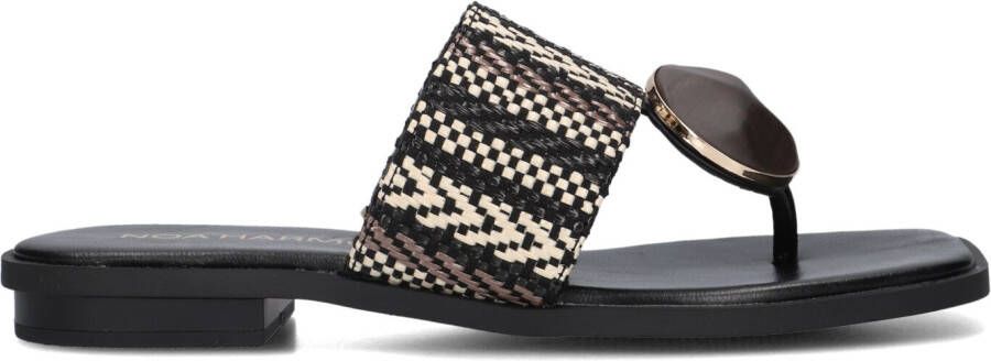 NOA HARMON Slippers Dames 9226 Maat: 37 Materiaal: Raffia Kleur: Zwart