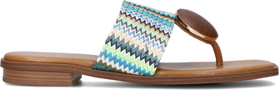 NOA HARMON Slippers Dames 9275 Maat: 38 Materiaal: Stro Kleur: Blauw