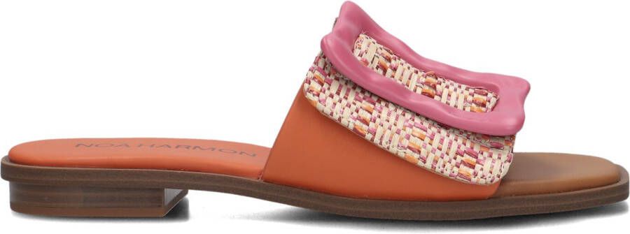 NOA HARMON Slippers Dames 9673 Maat: 39 Materiaal: Papierstro Kleur: Oranje