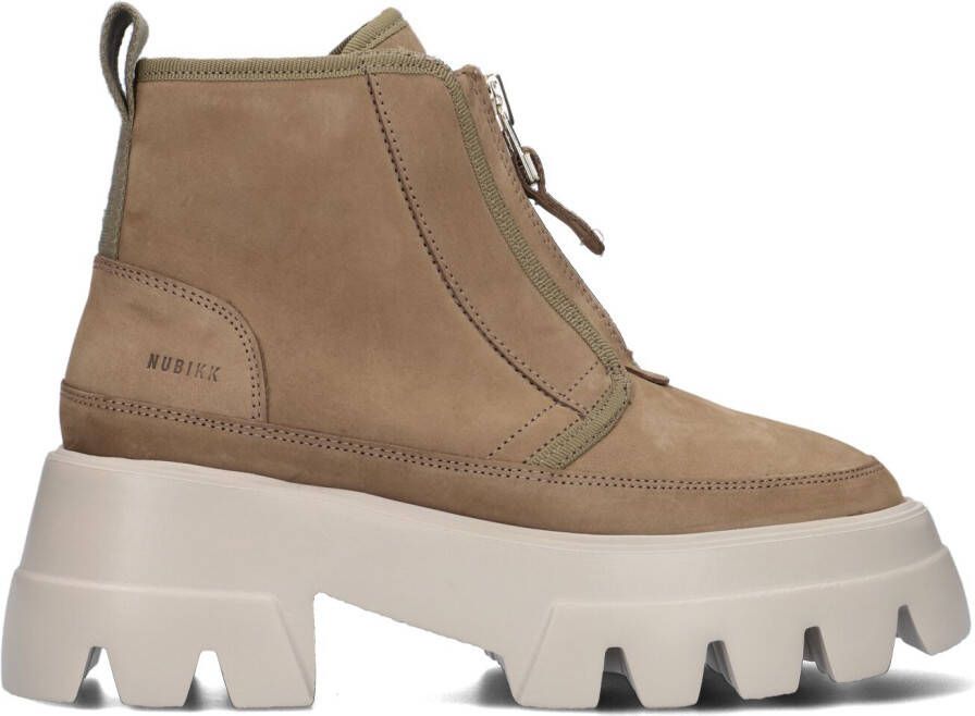 NUBIKK Enkelboots Dames Flore Rock Fur Maat: 41 Materiaal: Nubuck Kleur: Taupe