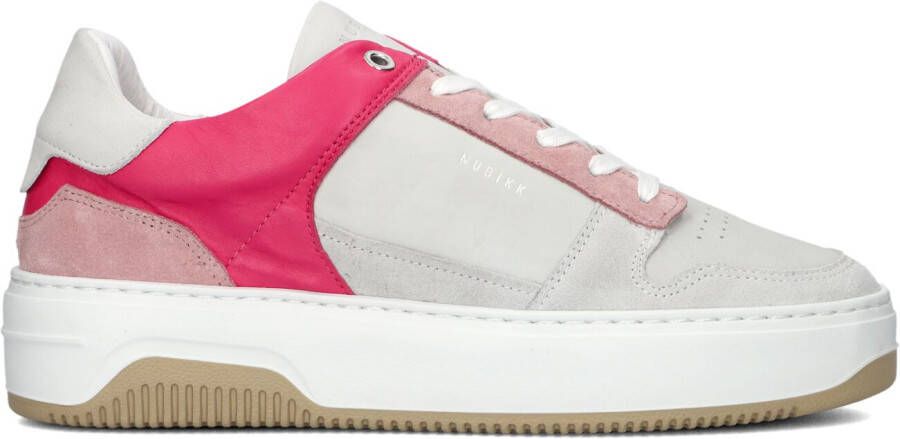 NUBIKK Lage Sneakers Dames Basket Court Dames Maat: 36 Materiaal: Leer Kleur: Wit