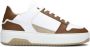 Nubikk Witte Leren Lage Sneakers met Perforaties Brown Dames - Thumbnail 2