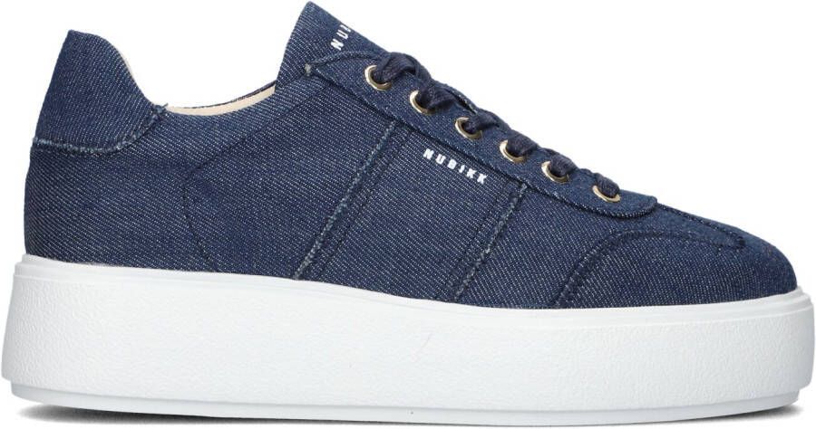 NUBIKK Lage Sneakers Dames Elise Wing Maat: 37 Materiaal: Denim Kleur: Blauw