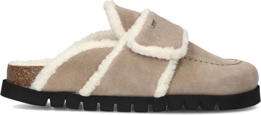 NUBIKK Instappers Dames Teddy Fur Maat: 41 Materiaal: Suède Kleur: Taupe