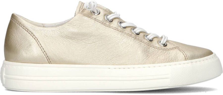 PAUL GREEN Lage Sneakers Dames 4081 Maat: 38 5 Materiaal: Leer Kleur: Goud