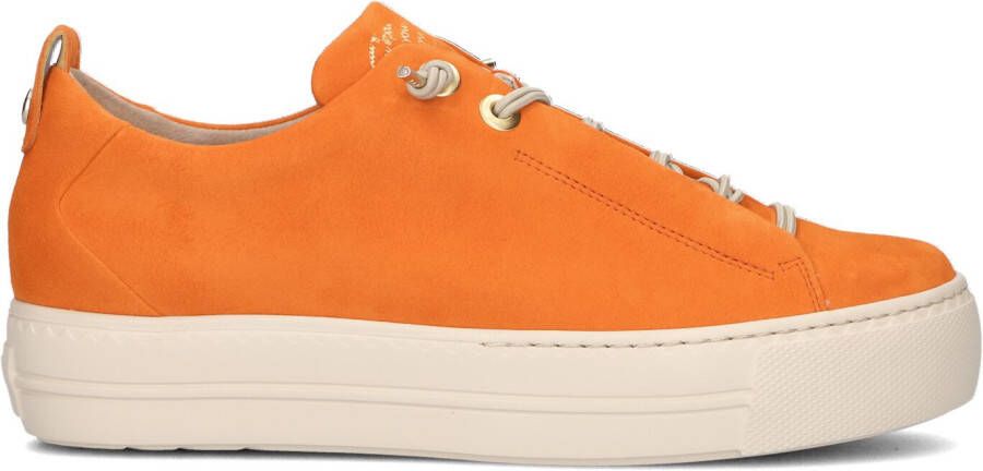 PAUL GREEN Lage Sneakers Dames 5017 Maat: 42 5 Materiaal: Nubuck Kleur: Oranje