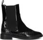 Pertini Zwarte Chelsea Boots Krokodillenprint Black Dames - Thumbnail 4