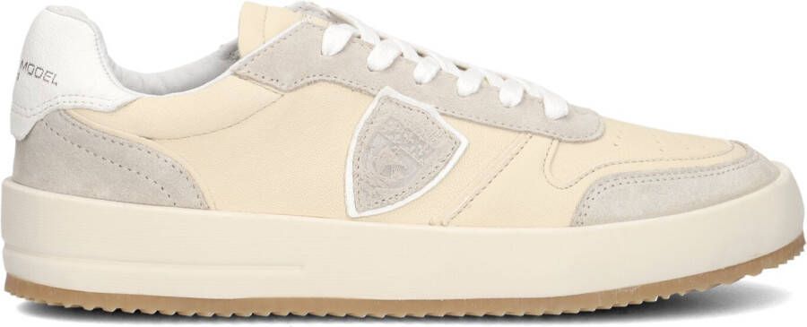 PHILIPPE MODEL Lage Sneakers Dames Nice Low Maat: 42 Materiaal: Leer Kleur: Beige