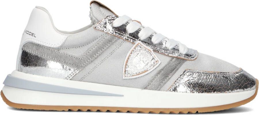 PHILIPPE MODEL Lage Sneakers Dames Tropez 2.1 Low Maat: 39 Materiaal: Leer Kleur: Zilver