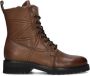 Piedi Nudi 634232 Veterboots Laarzen Met Veters Dames Cognac - Thumbnail 2