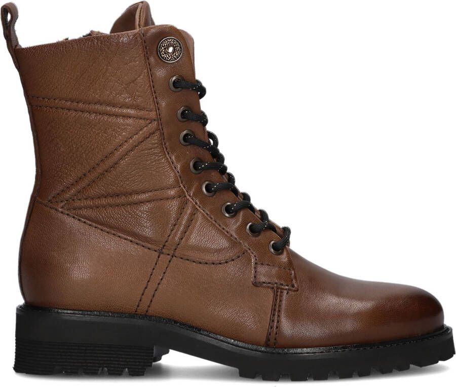 PIEDI NUDI PiediNudi Veterboots Dames 634232 Maat: 37 Materiaal: Leer Kleur: Cognac