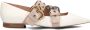 Pinko Witte Leren Ballerina met Goud en Zilver Details White Dames - Thumbnail 4