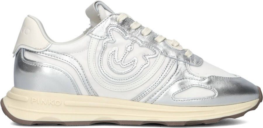 PINKO Lage Sneakers Dames Zoe 01 Maat: 37 Materiaal: Leer Kleur: Zilver