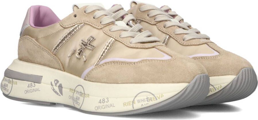 PREMIATA Lage Sneakers Dames Cassie Maat: 35 Materiaal: Suède Kleur: Beige