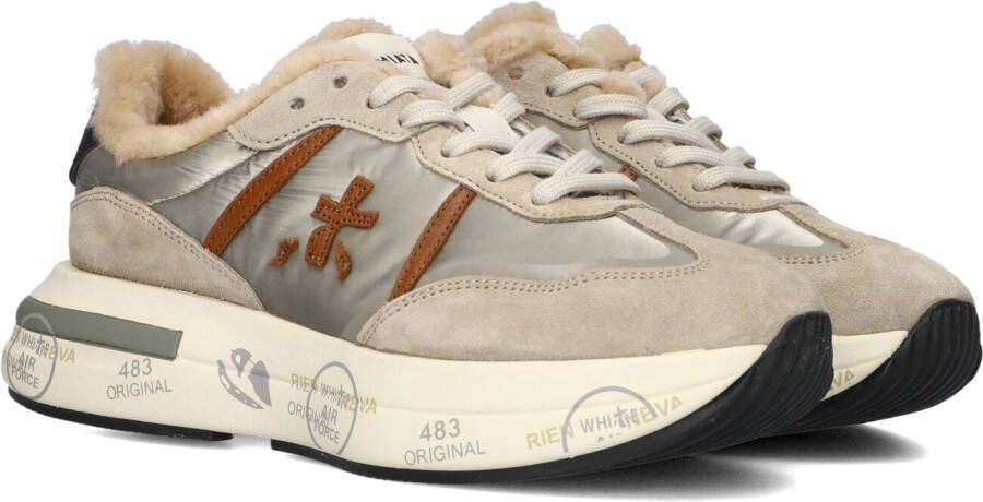 PREMIATA Lage Sneakers Dames Cassie Maat: 37 Materiaal: Suède Kleur: Beige