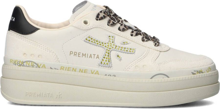 PREMIATA Lage Sneakers Dames Micol Maat: 39 Materiaal: Leer Kleur: Wit