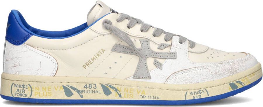 PREMIATA Lage Sneakers Heren Clay Maat: 40 Materiaal: Leer Kleur: Wit