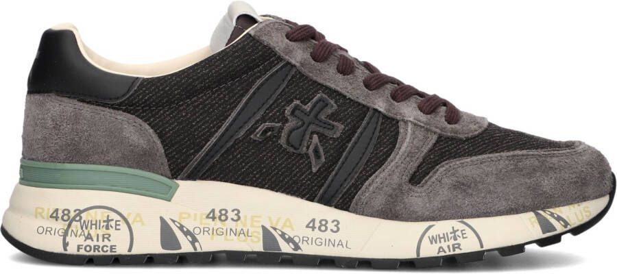 PREMIATA Lage Sneakers Heren Lander Maat: 43 Materiaal: Suède Kleur: Grijs