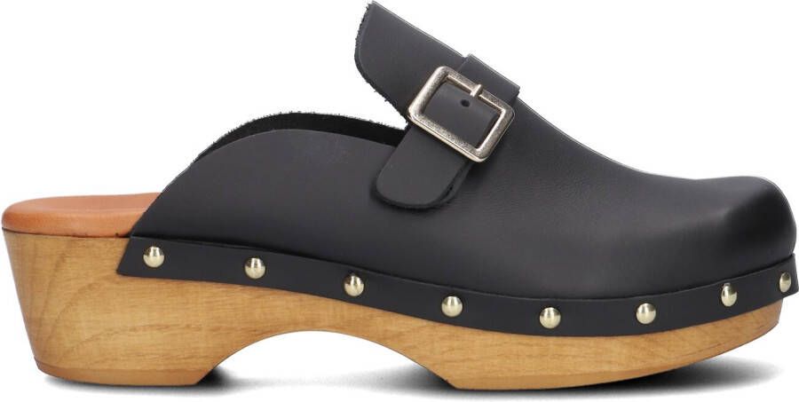 RED-RAG Clogs Dames 79566 Maat: 37 Materiaal: Leer Kleur: Zwart