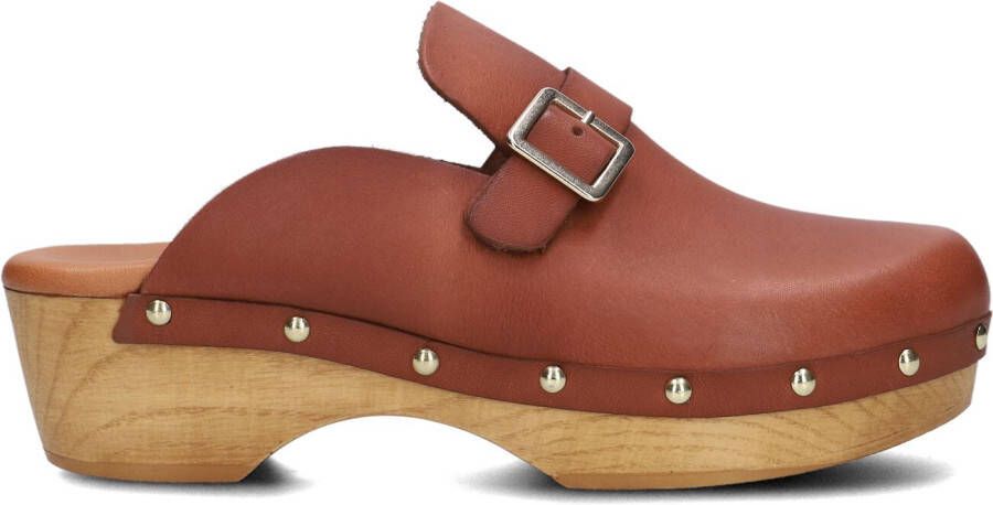 RED-RAG Clogs Dames 79566 Maat: 39 Materiaal: Leer Kleur: Cognac