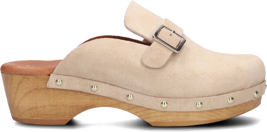 RED-RAG Clogs Dames 79566 Maat: 41 Materiaal: Suède Kleur: Beige