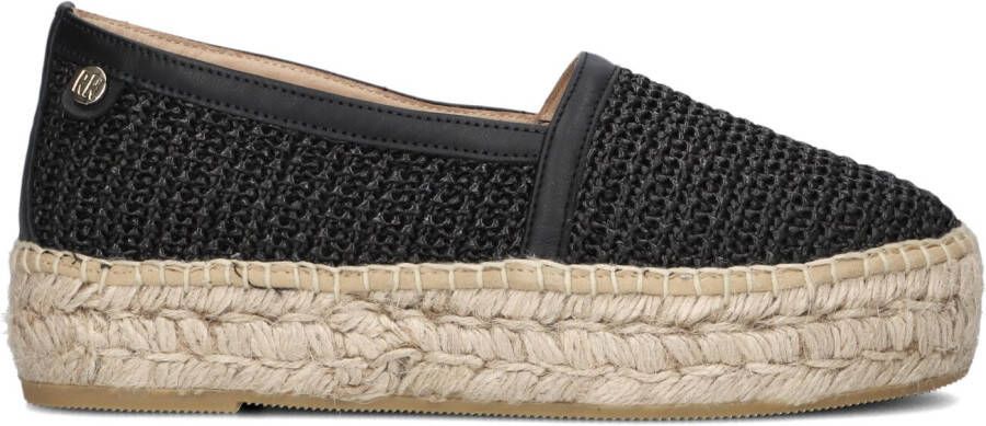 RED-RAG Espadrilles Dames 78182 Maat: 42 Materiaal: Papierstro Kleur: Zwart