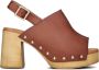 RED-RAG Sandalen Dames 79572 Maat: 39 Materiaal: Leer Kleur: Cognac - Thumbnail 3