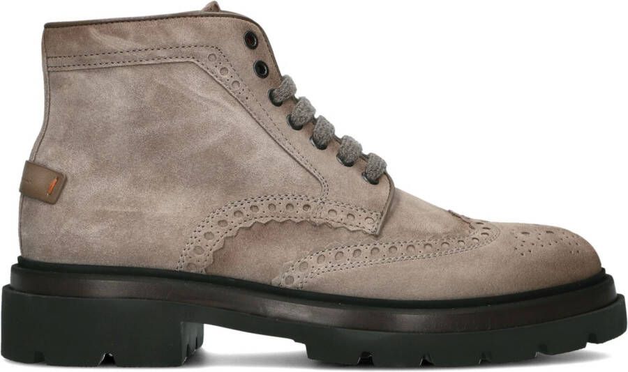 SANTONI Boots Heren 17684 Maat: 47 Materiaal: Suède Kleur: Taupe