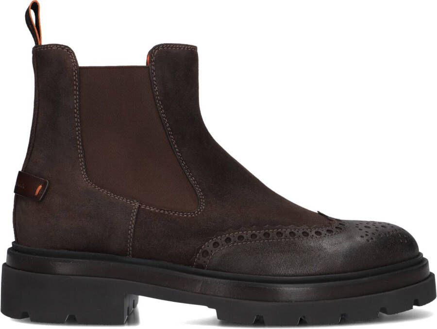 SANTONI Boots Heren Milano 17701 Maat: 44 Materiaal: Suède Kleur: Bruin