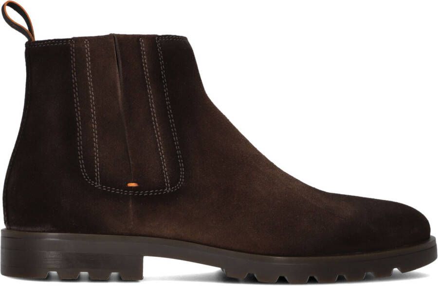 SANTONI Boots Heren Sue Cheslea Gz Maat: 46 Materiaal: Suède Kleur: Bruin