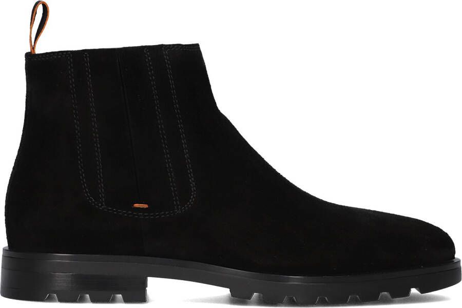 SANTONI Boots Heren Sue Cheslea Gz Maat: 7 5 Materiaal: Suède Kleur: Zwart