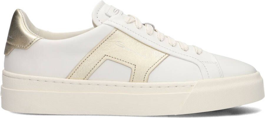 SANTONI Lage Sneakers Dames 61070 Maat: 39 Materiaal: Leer Kleur: Wit