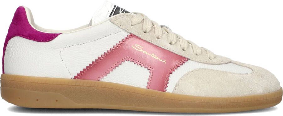 SANTONI Lage Sneakers Dames Dbs Olympi Maat: 41 Materiaal: Suède Kleur: Wit