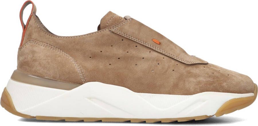 SANTONI Lage Sneakers Dames Sue Runner Maat: 40 Materiaal: Suède Kleur: Beige