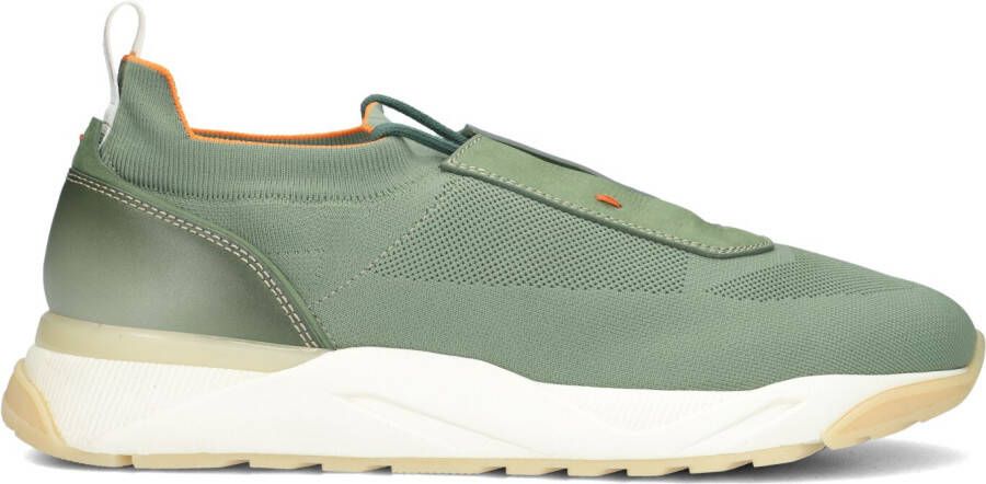 SANTONI Lage Sneakers Heren 21601 Innova Maat: 44 Materiaal: Textiel Kleur: Groen