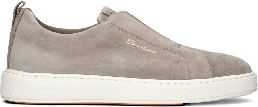 SANTONI Lage Sneakers Heren 21959 Maat: 39 5 Materiaal: Suède Kleur: Taupe