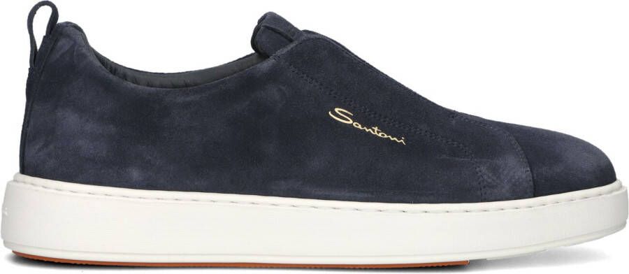 SANTONI Lage Sneakers Heren 21959 Maat: 47 Materiaal: Suède Kleur: Blauw