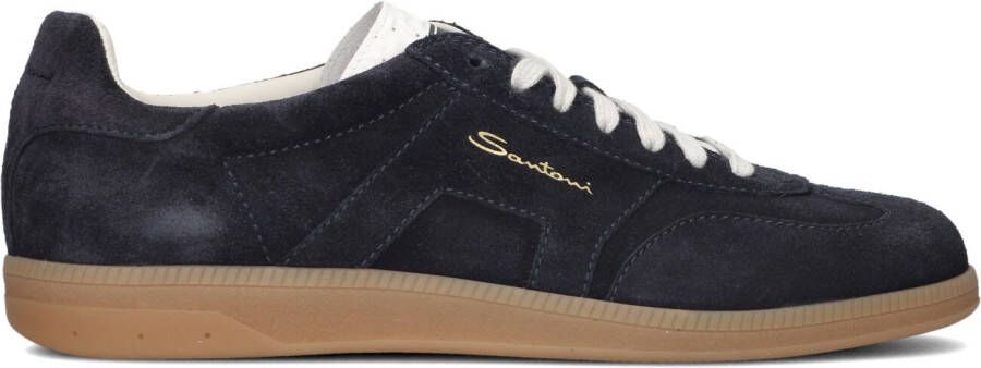 SANTONI Lage Sneakers Heren 21975 Maat: 38 Materiaal: Suède Kleur: Blauw