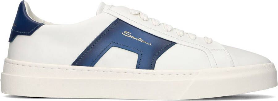 SANTONI Lage Sneakers Heren Gloria 21779 Maat: 42 5 Materiaal: Leer Kleur: Wit