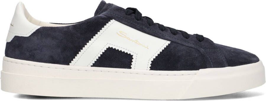 SANTONI Lage Sneakers Heren Gloria 21870 Maat: 42 5 Materiaal: Suède Kleur: Blauw