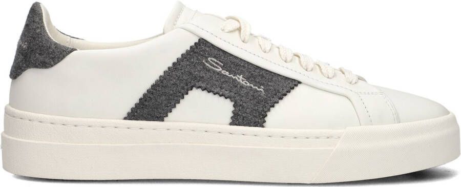 SANTONI Lage Sneakers Heren Gloria 21907 Maat: 45 Materiaal: Leer Kleur: Wit