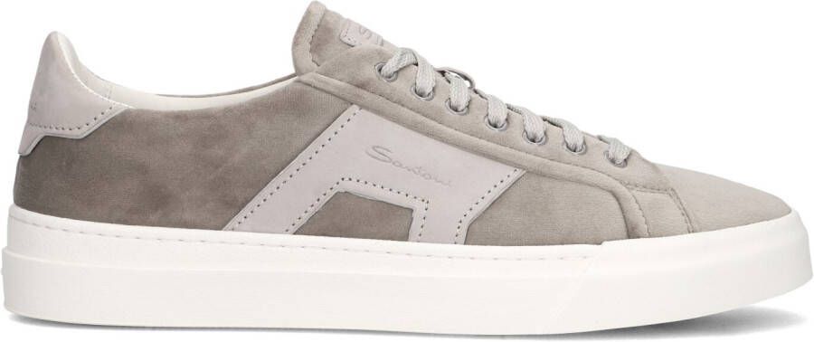 SANTONI Lage Sneakers Heren Gloria 21920 Maat: 43 5 Materiaal: Suède Kleur: Taupe