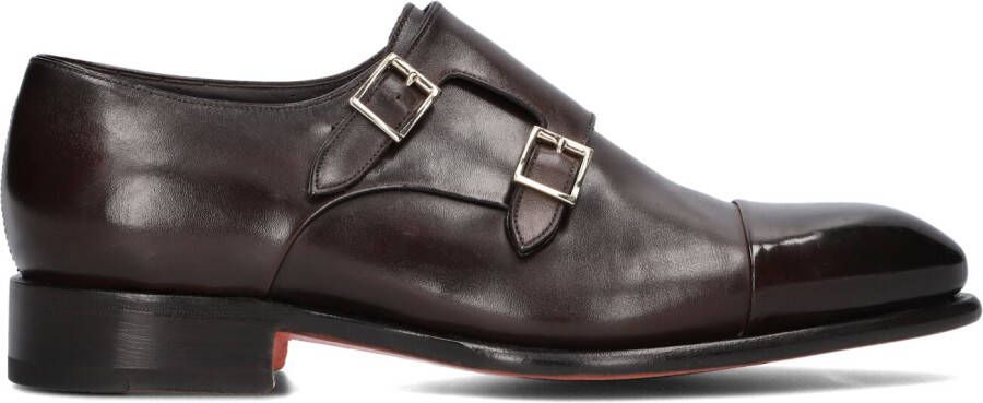 SANTONI Nette Schoenen Heren Carter 11652 Maat: 42 5 Materiaal: Leer Kleur: Zwart