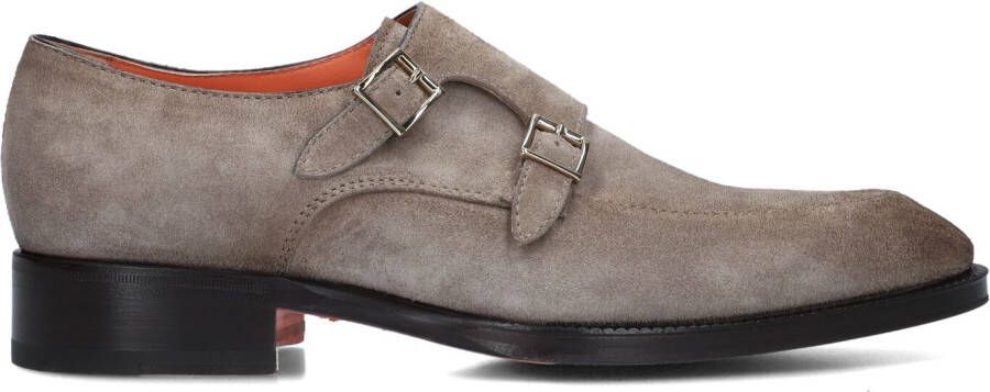 SANTONI Nette Schoenen Heren Carter 18096 Maat: 46 Materiaal: Suède Kleur: Taupe