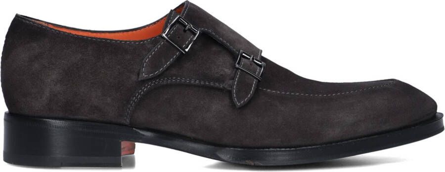 SANTONI Nette Schoenen Heren Carter 18096 Maat: 39 Materiaal: Suède Kleur: Bruin