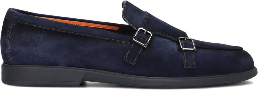 SANTONI Instappers Heren Pura Maat: 9 Materiaal: Suède Kleur: Blauw