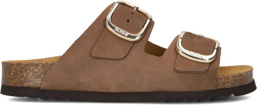 SCHOLL Slippers Dames Noelle Nub Maat: 42 Materiaal: Leer Kleur: Bruin